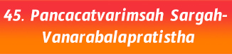 45.Pancacatvarimsah Sargah- Vanarabalapratistha